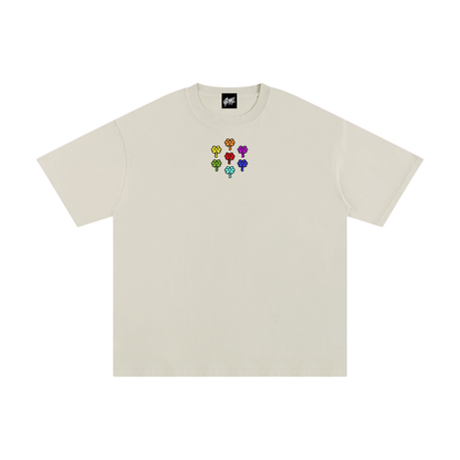 Flower Power Tee - Cream — Front