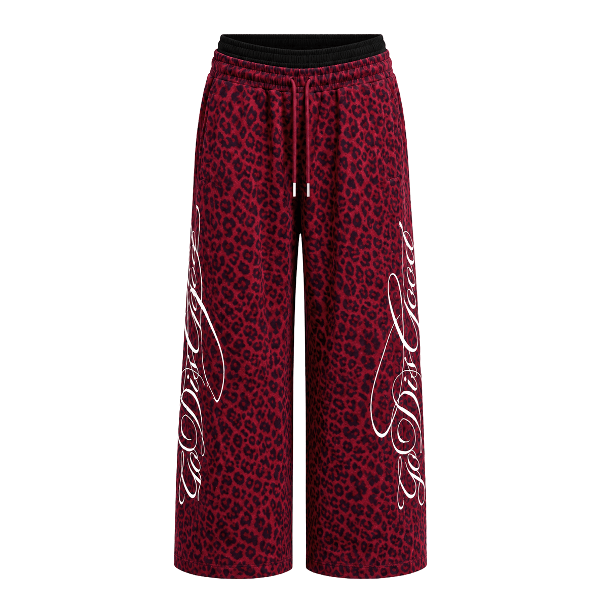 Leopard Script Set - Sweatpants - Red