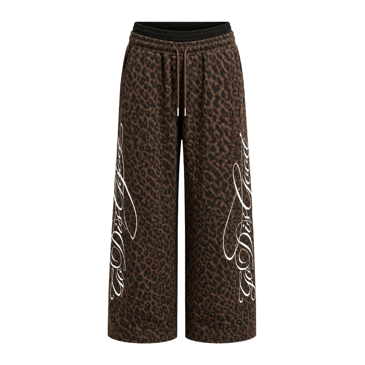 Leopard Script Set - Sweatpants - Brown