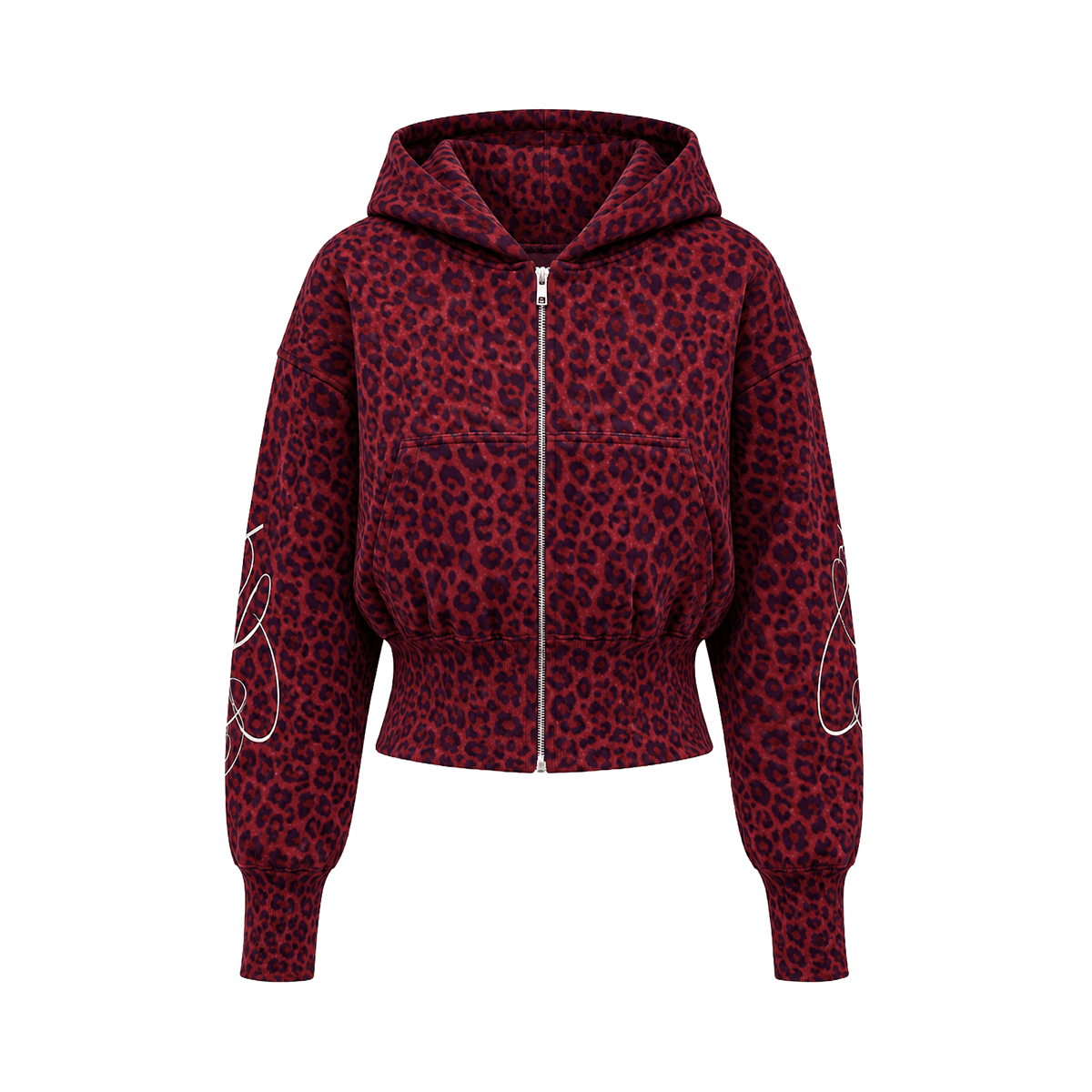 Leopard Script Set - Hoodie - Red