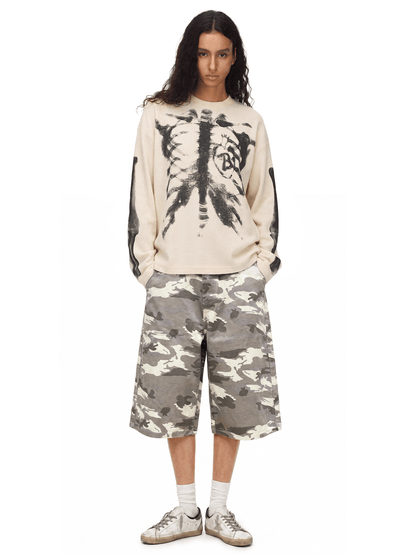 Skeleton Hoodie - Crewneck - Cream