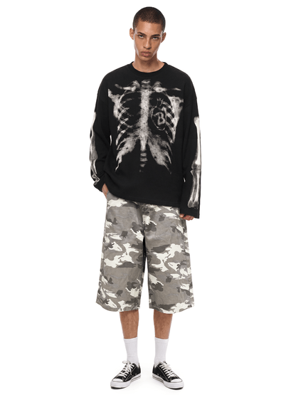 Skeleton Hoodie - Crewneck - Black