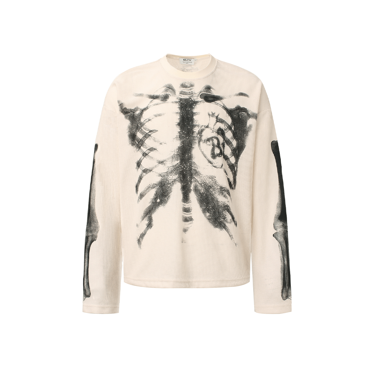 Skeleton Hoodie - Crewneck - Cream