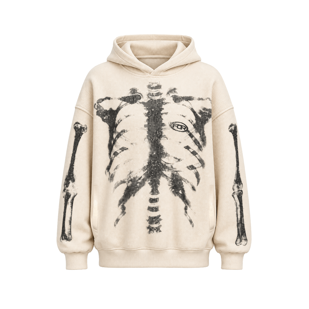 Skeleton Hoodie - Hoodie - Cream
