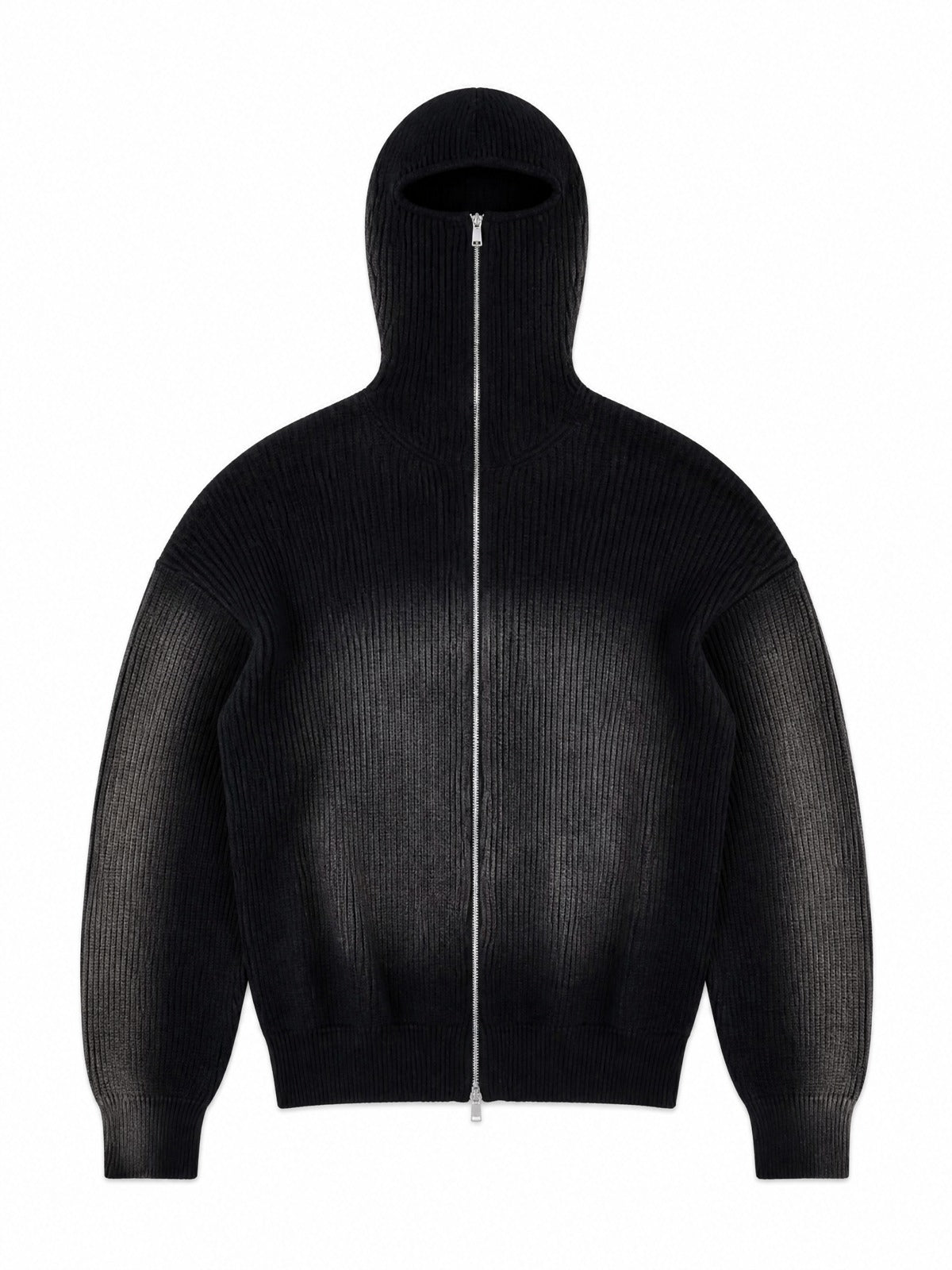 Balaclava Knit Zip-Up