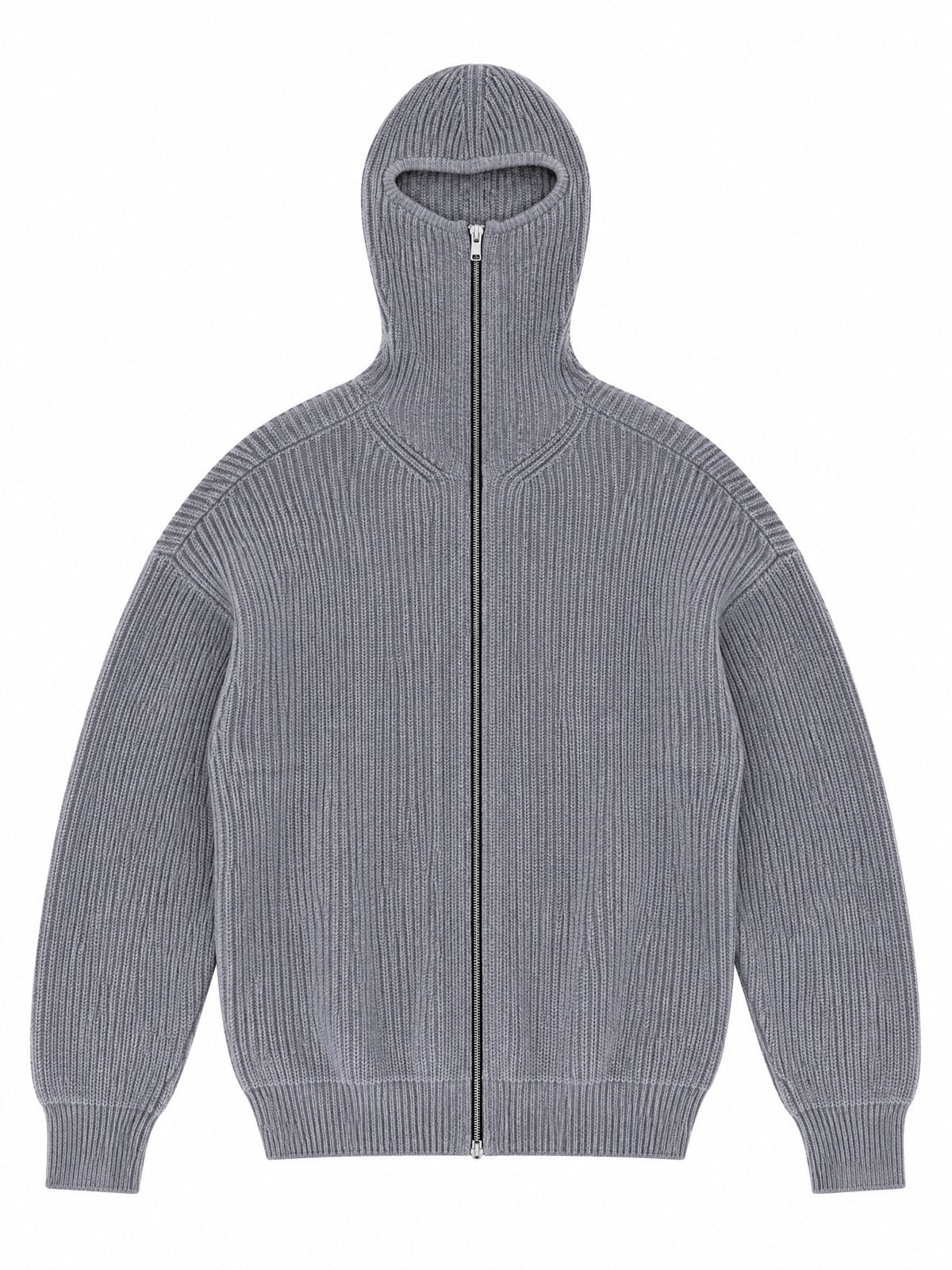 Balaclava Knit Zip-Up