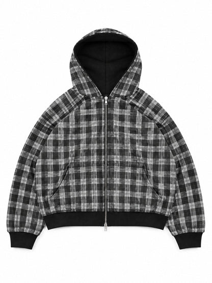 Reversible Plaid — Black — Front