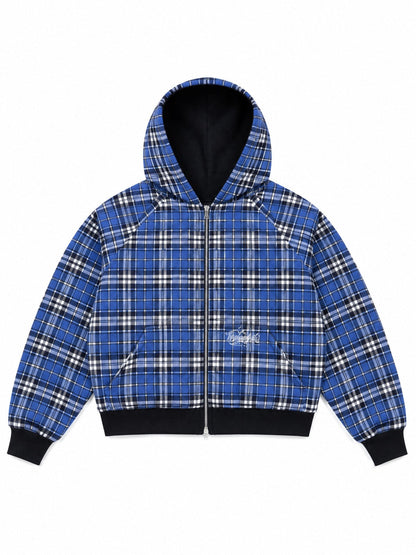 Reversible Plaid — Blue — Front