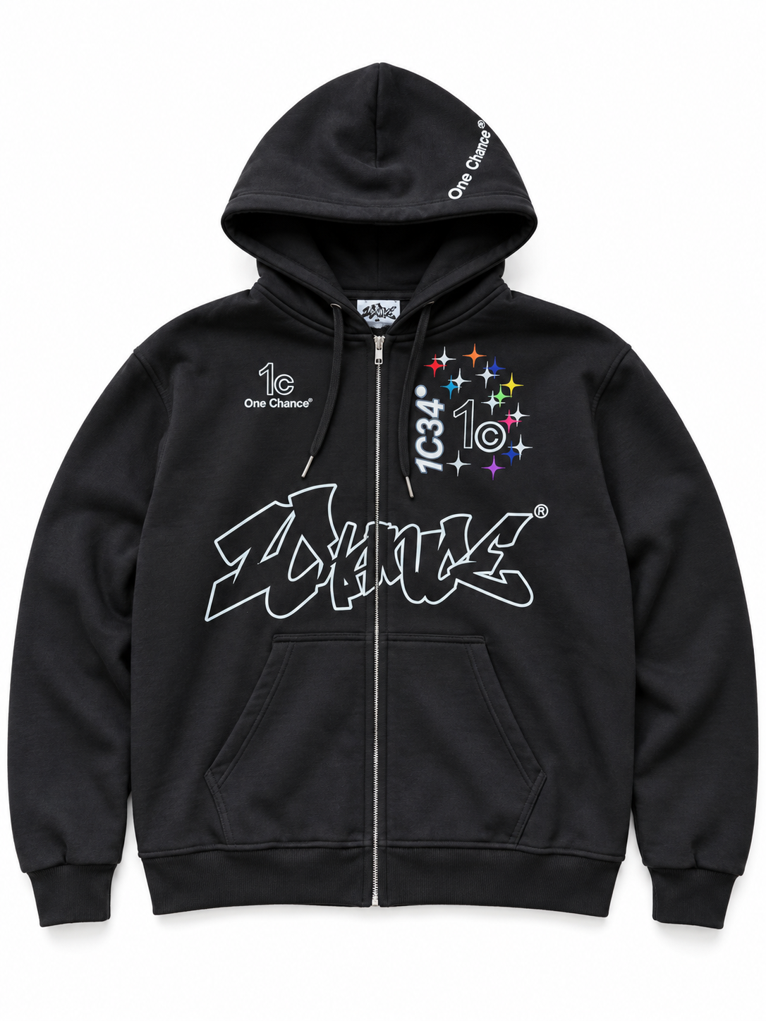 Experiment Zip Hoodie - Black
