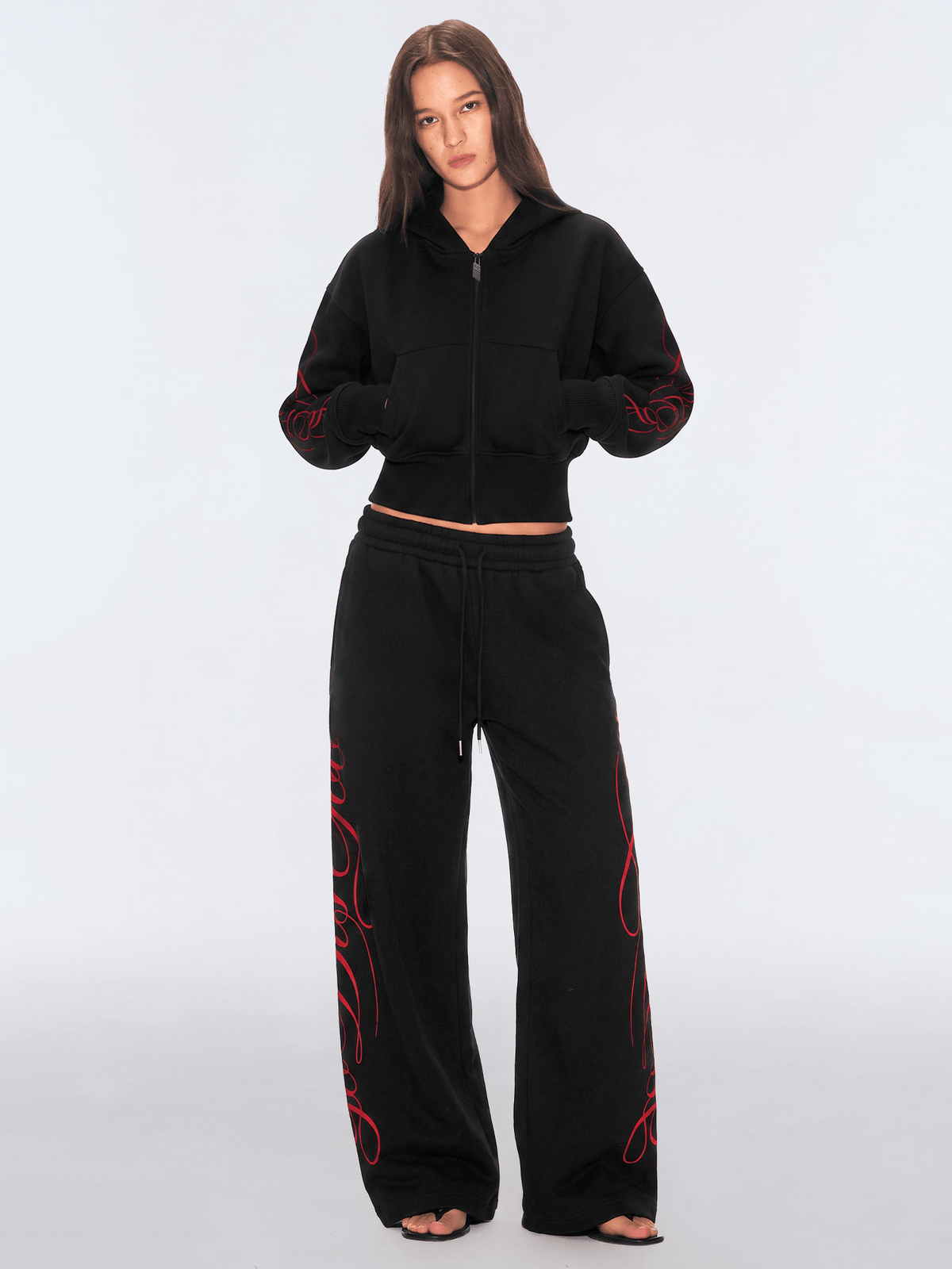 Leopard Script Set - Hoodie - Black