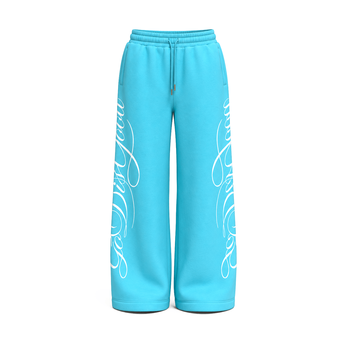 Leopard Script Set - Sweatpants - Blue