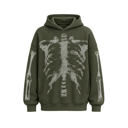 Skeleton Hoodie - Hoodie - Green