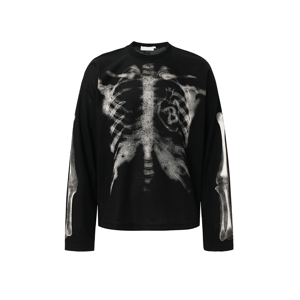Skeleton Hoodie - Crewneck - Black
