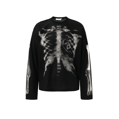 Skeleton Hoodie - Crewneck - Black
