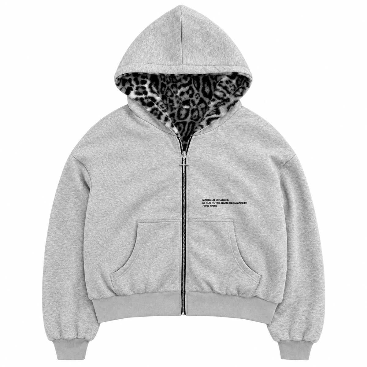 Light Gray / Gray Leopard — Outer front
