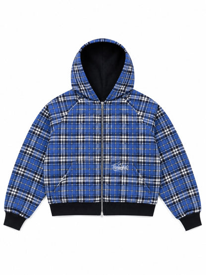Reversible Flannel Zip Hoodie