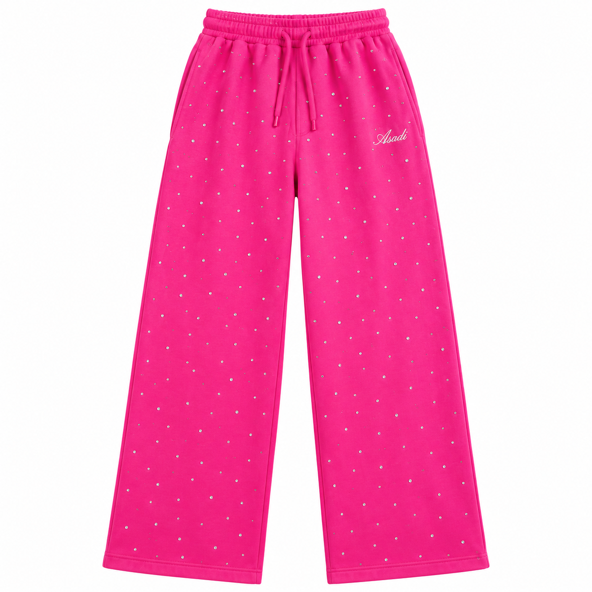Rhinestone Sweats — Hot Pink — Front