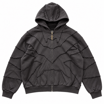 Roaring Knight Zip Hoodie - Charcoal