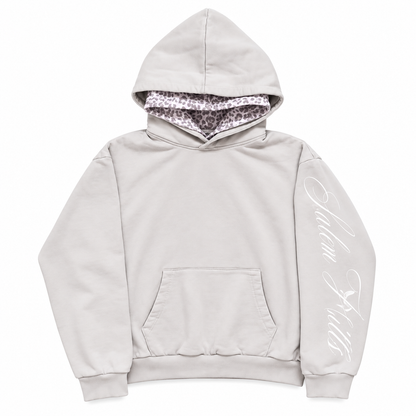 Offwhite / Gray Leopard Hoodie — Front