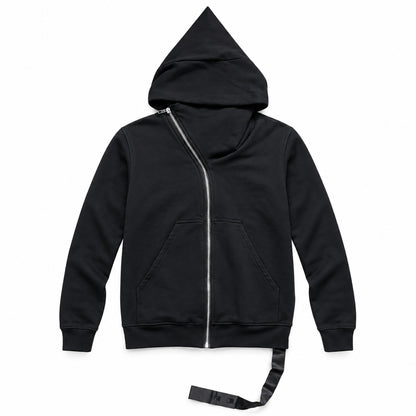 Black — pointed-hood studio front view