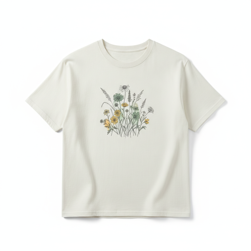 Wildflower Tee - Cream